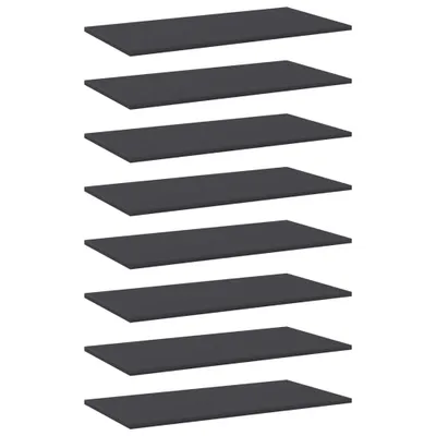 Image de Panneaux de bibliothèque 8 pcs Gris 80x40x1,5 cm Aggloméré