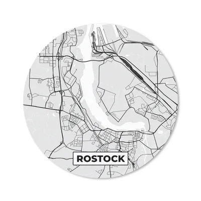Produktbild von MuchoWow® Mauspad Mousepad Karte - Rostock - Karte - Deutschland 30x30 cm - Mousepads - Maus Mat - Pad - Mausunterlage - Tischunterlage - Schreibtischmatten