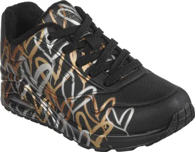 Produktbild von Skechers Uno - Metallic Love - Schwarz / Gold Synthetik Größe: 40 Normal