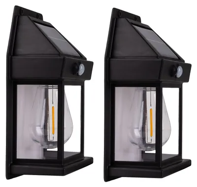 Obrázek produktu pro Nástěnné svítidlo LED, detektor pohybu, černé, H 17 cm