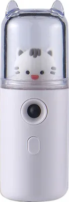 Produktbild von Gesichtsnebel, tragbar, Mini-Gesichtsnebel, handlicher Sprüher, automatische Wimpernverlängerungen, kühles Gesichtsdampfer(Katze, weiß)
