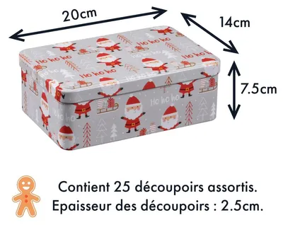 Imagen del producto de PATISSE: Juego de 25 moldes para galletas, en estuche de acero inoxidable