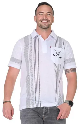 Produktbild von Herren Poloshirt Sommer Polo-Hemd Kurzarm, Weiß/L/50