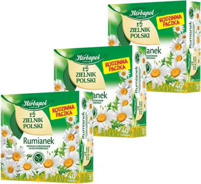 Produktbild von Herbapol Kamillentee 120 Teebeutel - Kamille Kräutertee 100% Kamillenblüten Tee