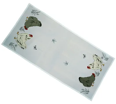 Produktbild von Tischdecke Tischläufer Stickerei Hühner Schmetterlinge Ostern 40 x 85 cm