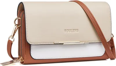Immagine prodotto di Piccola borsa a tracolla da donna in Finto cuoio con portacarte, B-beige