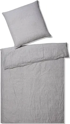 Produktbild von elegante Leinen-Bettwäsche Pure Farbe silber Größe 200x220+2x80x80cm