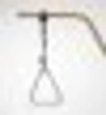 A close-up of a metal bed frame component, likely a support or bracket, against a white background.