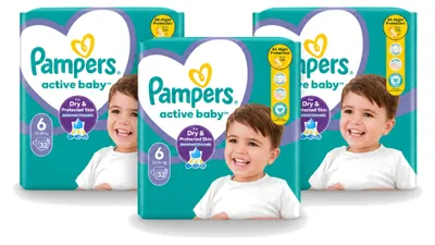 Obrázek produktu pro 3 kusy plenek Pampers Active Baby, velikost 6 - výhodné balení