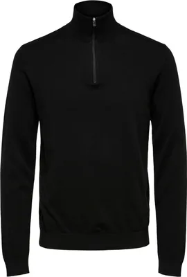 Produktbild von Selected Berg Half Zip Cardigan Zwart Schwarz - Große XL