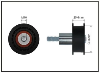 Produktbild von CAFFARO 27-48 Umlenkrolle Zahnriemen Ø56mm für VW Golf IV Schrägheck (1J1) GOLF VI (5K1) Golf V Schrägheck (1K1) POLO (9N) Polo Schrägheck (6R1, 6C1)