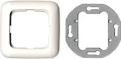 Image de Cadre d'interrupteur simple, Busch Jaeger, Reflex SI, blanc alpin, adapté aux caches de raccordement (7441000001)