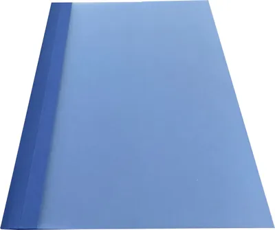 Produktbild von Ösenmappe, Leinenstruktur, 5mm, Farbe dunkelblau, glasklare Folie, VPE= 100 St.