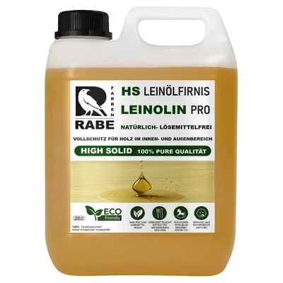 Produktbild von RABE 10Liter Holzöl LEINOLIN Leinölfirnis biologisch Holzschutz Lebensmittelecht Farblos