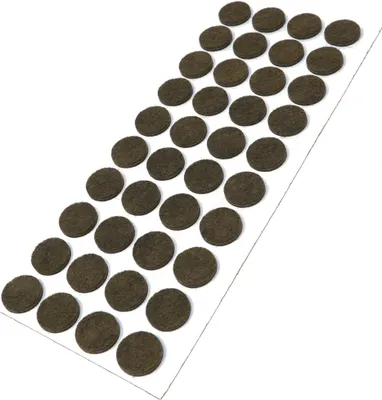 Produktbild von Adsamm® | 40 x selbstklebende Filzgleiter / Braun / Ø 18 mm / rund / Möbelgleiter aus Filz mit 3.5 mm Stärke