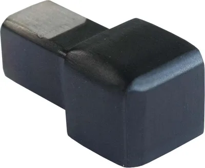 Produktbild von Dalsys Endstück für Fliesenschiene 8mm Quadratprofil Edelstahl Schwarz gebürstet, Fliesenprofil