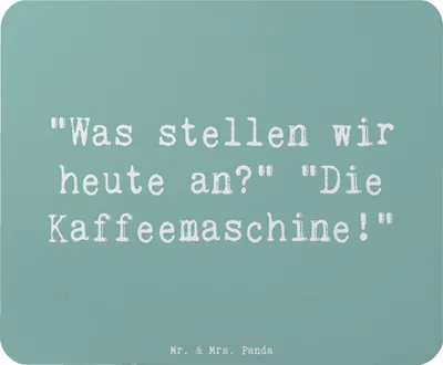 Produktbild von Mr. & Mrs. Panda Mauspad Spruch Freude am Morgen - Meeresbrise - Geschenk, Motivation, computermatte, Kaffee, Lebensfreude, Mousepad, computer, Zitat, Mouse Pad, Humor