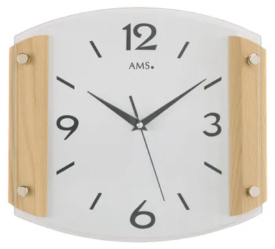 Zdjęcie produktu dla Zegar ścienny sterowany radiowo AMS, mechanizm sterowany radiowo, 30x26x5cm, 5938/18