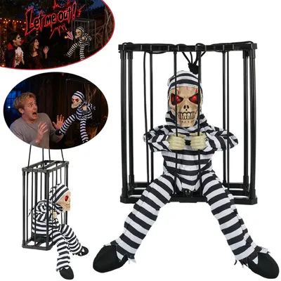 Produktbild von Halloween Deko mit Bewegungsmelder, mit leuchtenden Augen und Gruselgeräuschen, für Spukhaus und Halloween Party