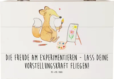 Produktbild von Mr. & Mrs. Panda Box Die Freude am Experimentieren 22 x 15 cm - Weiß - Geschenk, Geschenkbox, geschenkkiste, Fantasie, Erinnerungskiste, schatztruhe, Inspiration, Truhe