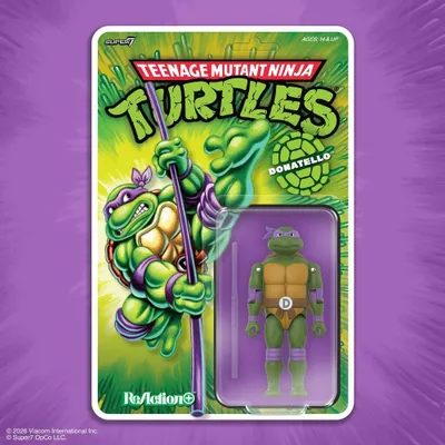 Produktbild von Teenage Mutant Ninja Turtles ReAction+ Actionfigur Wave 01 Donatello