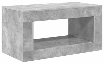 Produktbild von Moderner Couchtisch Betongrau 99,5x50x50 cm, robust und feuchtigkeitsbeständig