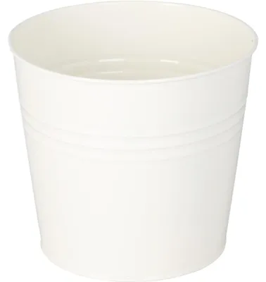 Obrázok produktu pre Zinkový obal na kvetináč, 13 x 11 cm, biely
