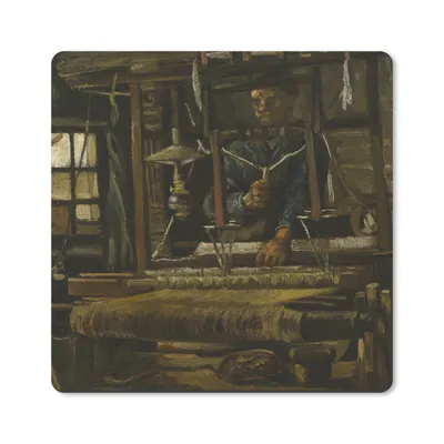 Produktbild von MuchoWow® Mauspad Mousepad Die Weberin - Vincent van Gogh 20x20 cm - Mousepads - Maus Mat - Pad - Mausunterlage - Desk Mat - Bureauartikeln