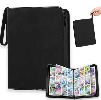 Produktbild von KORVORIA Sammelkarten Album 900 Karten, 9 Pocket Card Binder – Schwarz