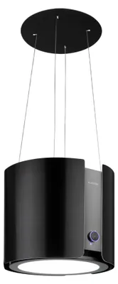 Obrázek produktu pro Klarstein Skyfall Smart digestoř - volně zavěšená digestoř, recirkulace/odvod vzduchu, ovládání aplikací a gesty, 45 x 42 cm (ØxŠ), 413 m³/h, 200 W, 3 úrovně, LED osvětlení, černá