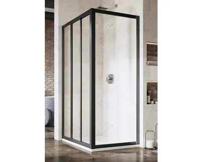 Zdjęcie produktu dla Parawan prysznicowy RAVAK Supernova APSS-90 198 czarny+Transp 940703R211