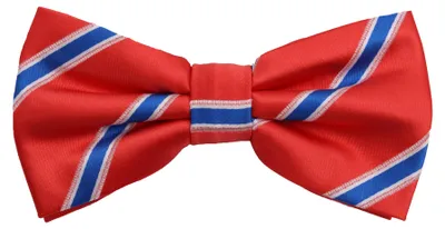 Produktbild von Fabio Farini - 1 Stück Herren Streifen Fliegen - Männer Querbinder Vorgebunden Bowtie Streifen - Rot/Blau/Weiß