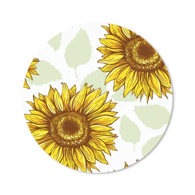 Produktbild von MuchoWow® Mauspad Mousepad Sonnenblume - Muster - Blumen 50x50 cm - Mousepads - Maus Mat - Pad - Mausunterlage - Vinyl