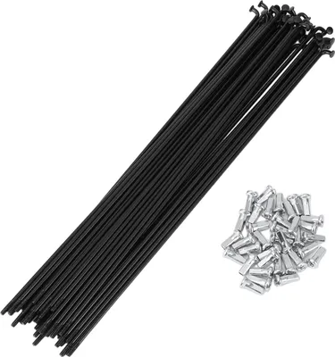Produktbild von 36 Set 12G Fahrradspeichen 247mm Fahrradspeichen 45 Stahl Schwarz