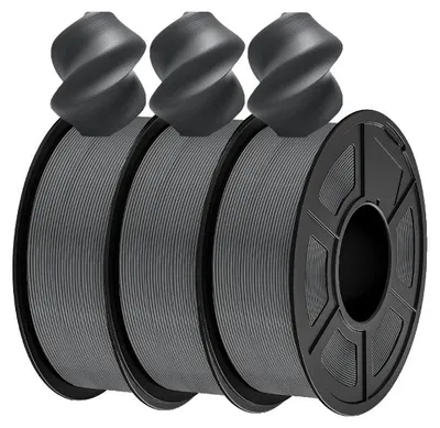 Obrázek produktu pro 3D tiskárny, filament PLA a PETG, vysokorychlostní výkon, PLA šedá, 3 role