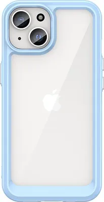 Produktbild von Verstärkte Hülle mit flexiblem Rahmen für iPhone 15 Plus Outer Space - Blau
