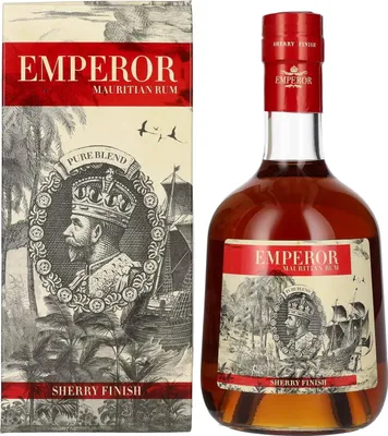Produktbild von Emperor Mauritian Rum Aged Blend Sherry Finish 40% Vol. 0,7l in Geschenkbox