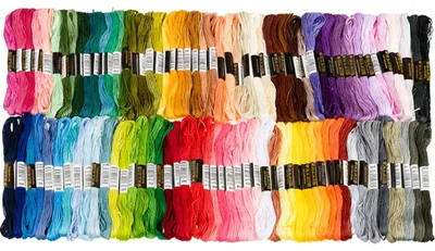 Obrázok produktu pre Sada vyšívacích nití 100 ks - 2,3 g / 7,9 m - MIX