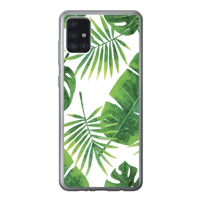 Produktbild von MuchoWow® Handyhülle Schutzhülle Hülle für Samsung Galaxy A52 5G Tropisch - Blätter - Muster Silikon Softcase Handy Hülle - Umschlag