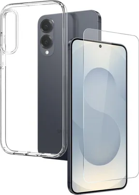 Image de Pour Samsung Galaxy S25 Edge 5G Housse en silicone TPU Transparent + verre de protection 9H