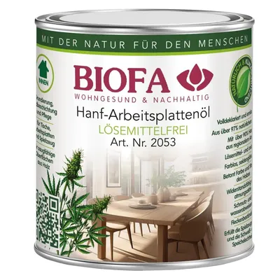 Produktbild von BIOFA Hanf-Arbeitsplattenöl 2053, 0,375l