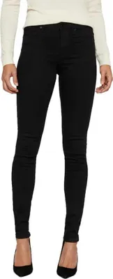 Produktbild von Vero Moda Tanya Normal Waist Slim Piping Jeans Schwarz XS / 32 Damen Schwarz XS