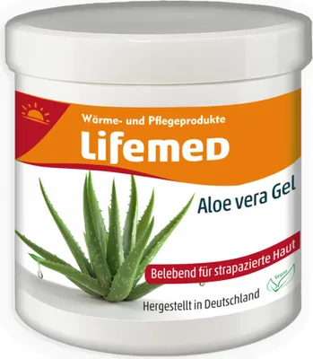 Produktbild von Lifemed Aloe Vera Gel 250 ml, 12 Stück, PZN 19382352, vegan, belebend