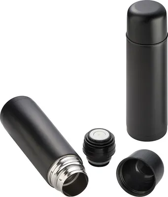 Produktbild von Thermoflasche / Fassungsvolumen 500ml / aus Edelstahl / Farbe: schwarz