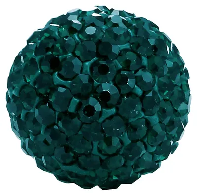 Image de Collier pour femme Morella® en acier inoxydable, 70 cm, avec pendentif décoratif et boule sonore vert foncé de 16 mm de diamètre, présenté dans une pochette à bijoux
