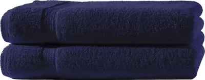 Produktbild von 2 Duschtücher navy marine 70x140cm Set Baumwolle Duschtuch Frottiertuch groß