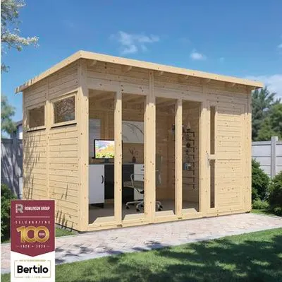 Produktbild von Gartenhaus Bertilo Pentus 3 Office inkl. Fußboden 359 x 266 cm natur