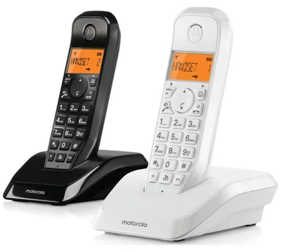 Immagine prodotto di Motorola s1202 bianco/nero duo telefono cordless 50 contatti