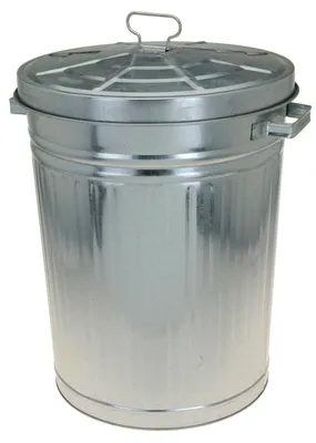 Produktbild von H&S Decoration | Mülleimer 55 l - Silber - Robuste Stahlkonstruktion - Mit praktischem Deckel