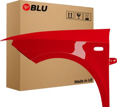 Immagine prodotto di BLU Parafango compatibile con Seat Ibiza (6J - IV 4. Generation) LS3H Sinistra Rot Emocion | 2008-2017 | Anteriore | Verniciato | Pronto per il montaggio | Acciaio